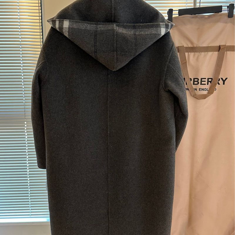 Burberry ZG Reversible Cashmere Blend Hooded Coat