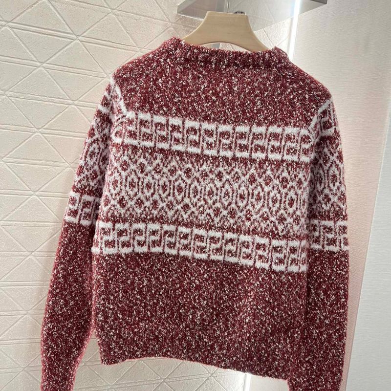 Celine Snowflake Crochet Nordic Sweater