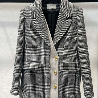 Celine Hound Stooth Wool Suit Jacket