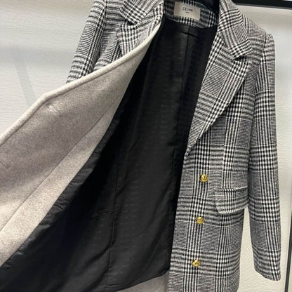 Celine Hound Stooth Wool Suit Jacket