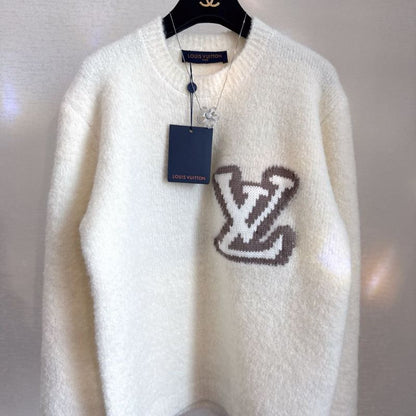 Louis Vuitton 25SS Cream White Round Neck Sweatshirt