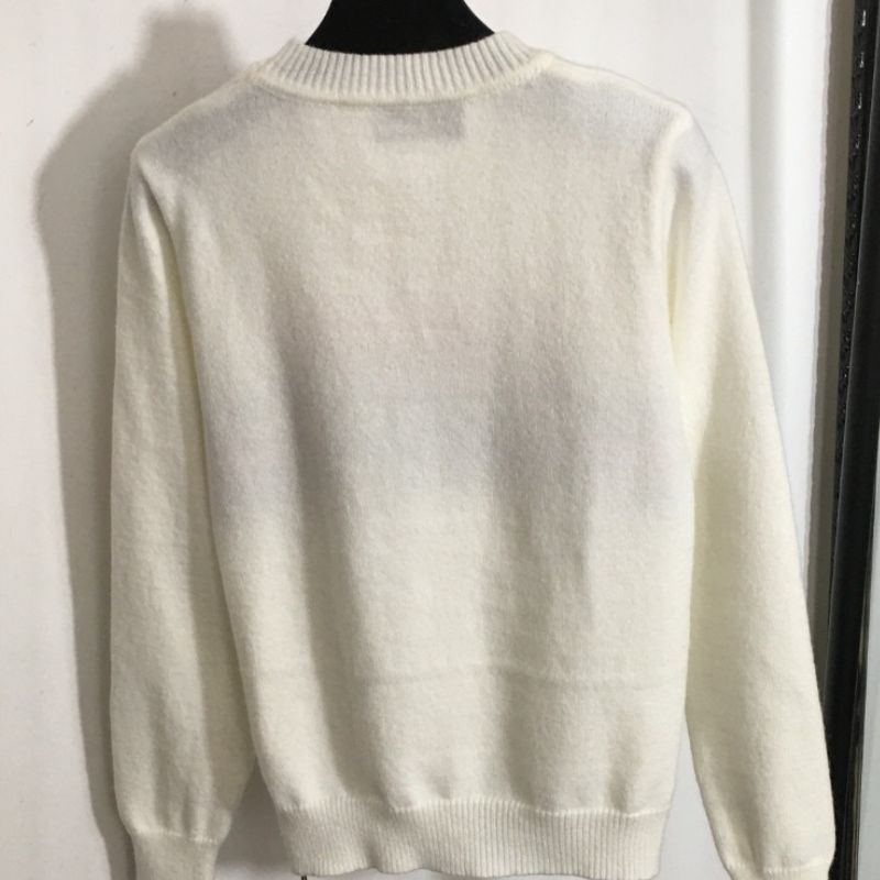 Gucci Contrast Color Logo Pullover Sweater