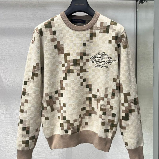 Louis Vuitton Year of the Snake Camouflage Plaid Sweater