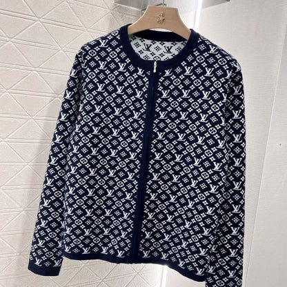 Louis Vuitton Jacquard Zipper Knitted Cardigan