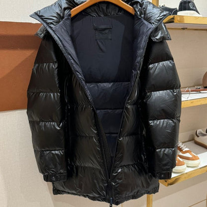 Prada Men's Mid-Length Hooded Down Jacket