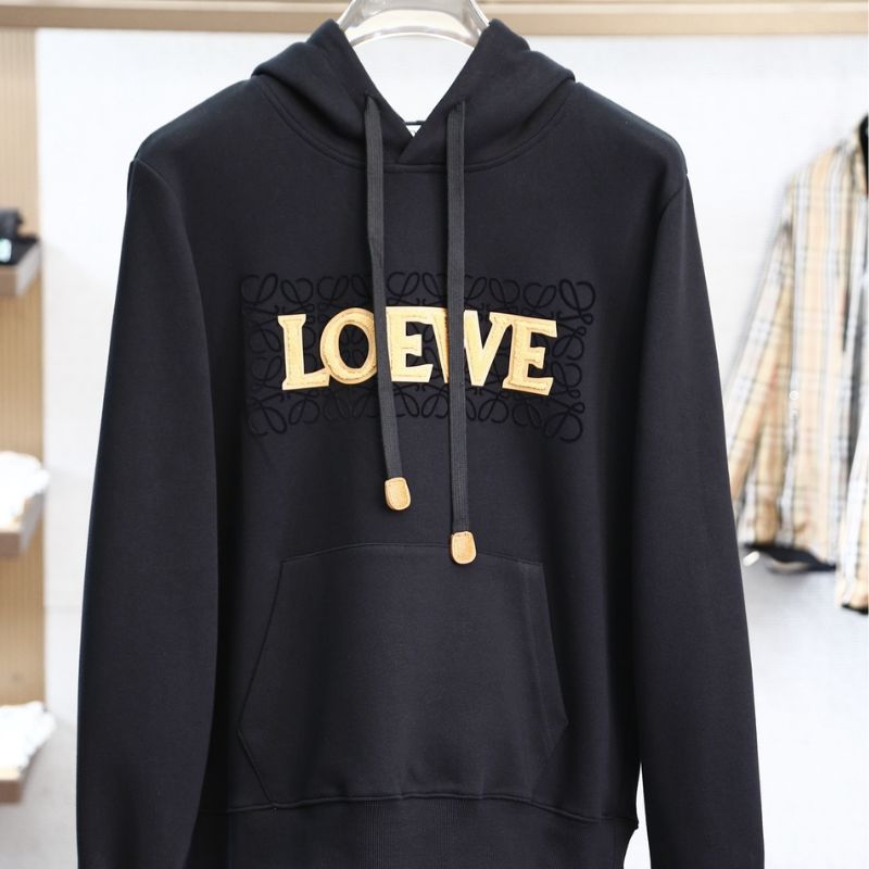 Loewe 2024FW Round Neck Hooded Sweatshirt