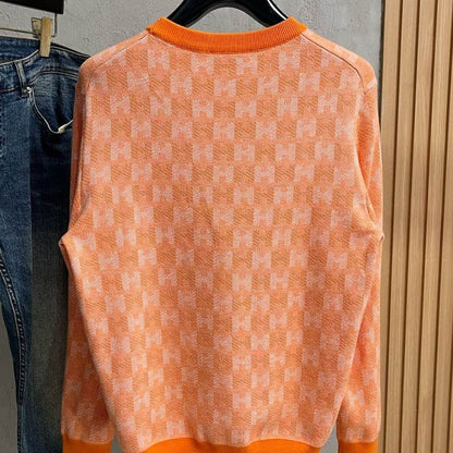 Hermes Jacquard Round Neck Sweater