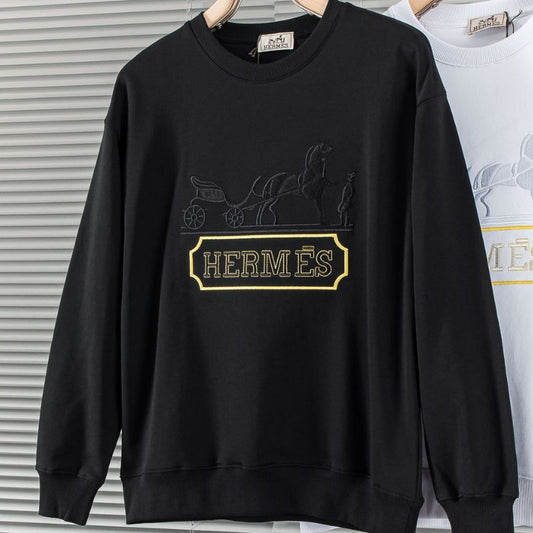 Hermes Men's Cotton Round Neck Sweater