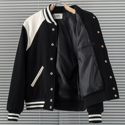 Celine FW24 Wool Leather Patchwork Jacket