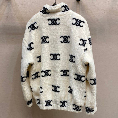 Celine 24FW Arc de Triomphe Teddy Lambswool Jacket