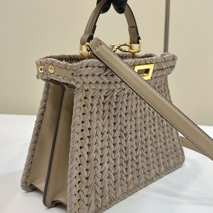 Fendi Peekaboo ISeeU Raffia Bag