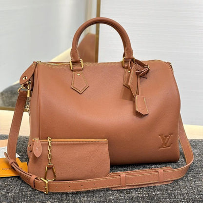 LV Speedy P9 Bandouliere 40 Monogram Leather Bag