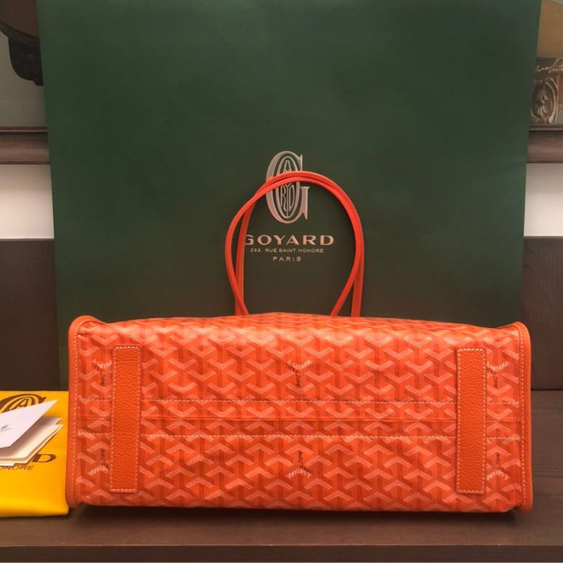 Goyard Ardi Orange Coated Canvas Leather Handbag