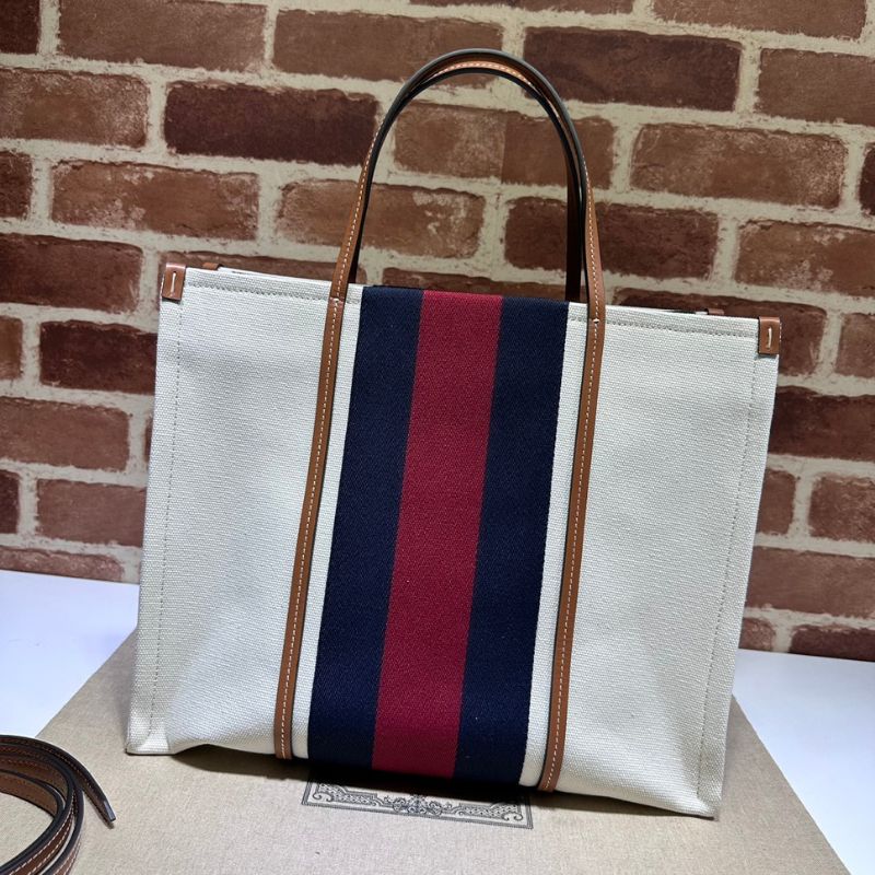 Gucci Interlocking G Large Canvas Tote Bag