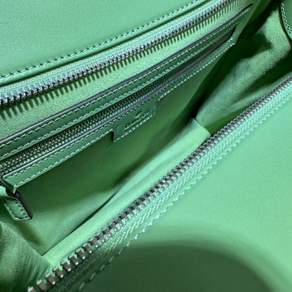 Gucci Light Green Quilted Leather Petite GG Small Tote Bag
