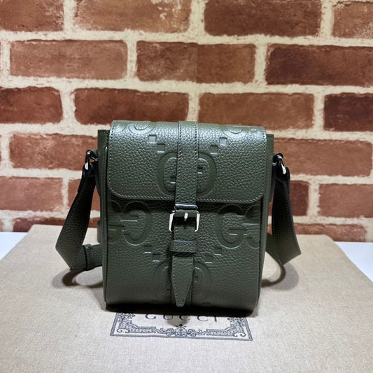 Gucci Jumbo Green Gg Small Messenger Bag