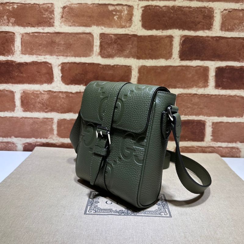 Gucci Jumbo Green Gg Small Messenger Bag