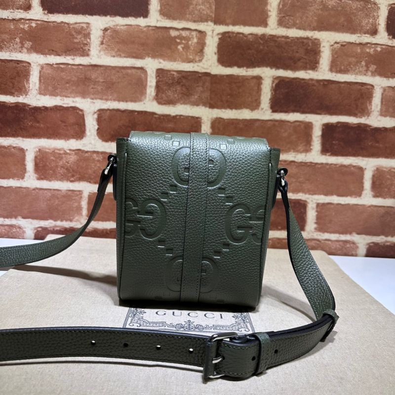 Gucci Jumbo Green Gg Small Messenger Bag