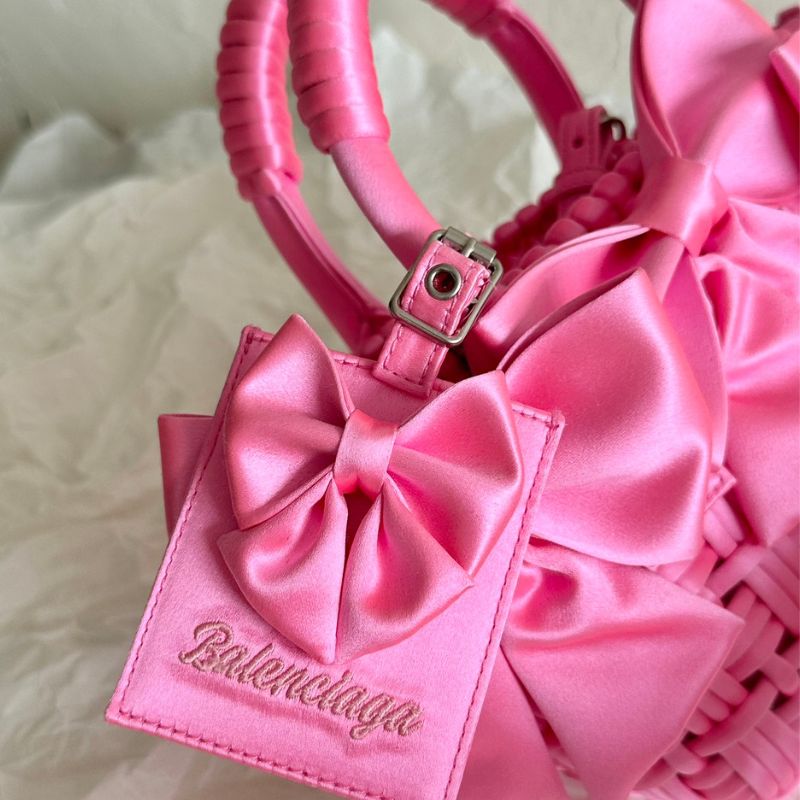 Balenciaga Women's Bistro XS Handbag Fluorescent Powder Bag