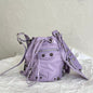 Balenciaga Le Cagole XS Light Purple Arena Lambskin Bucket Bag