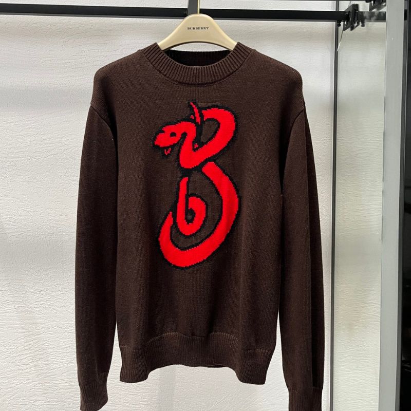 Burberry 25Ss Snake Intarsia Knitted Sweater