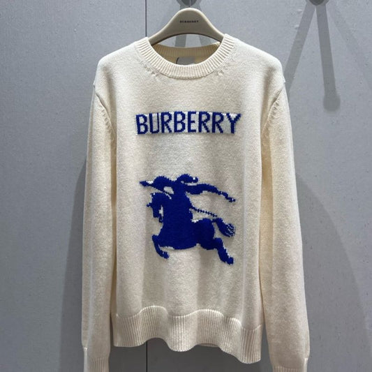 Burberry 25Ss Letter Warhorse Round Neck Sweater