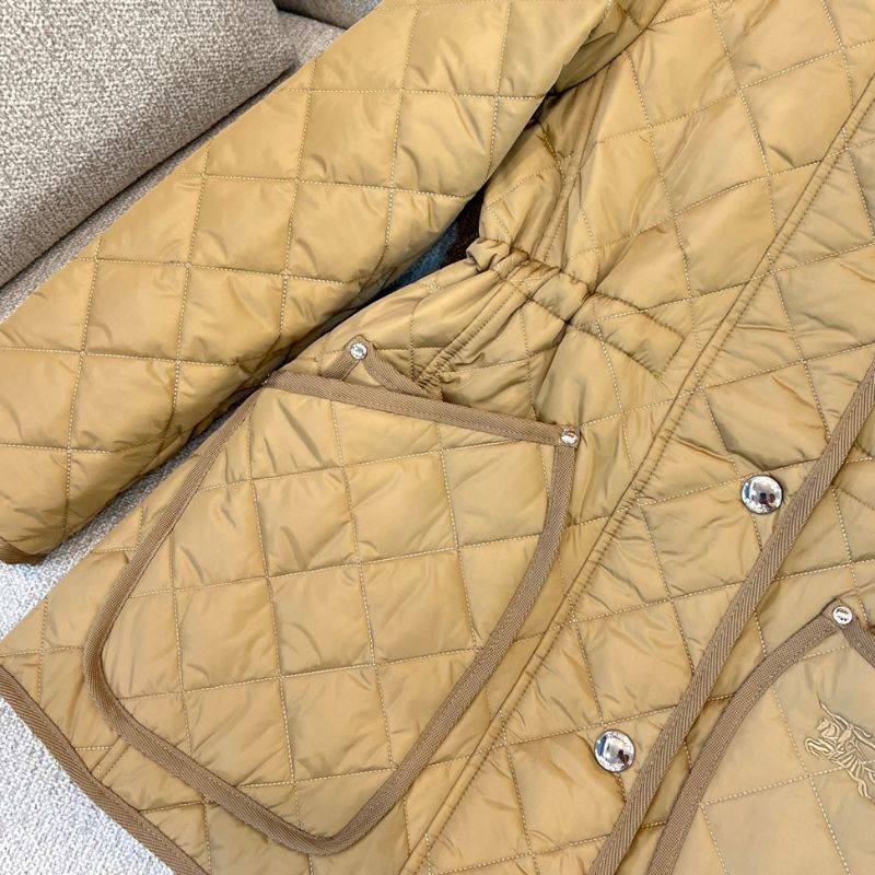 Burberry Diamond Quilted Nylon Mid-Length Cotton Jacket