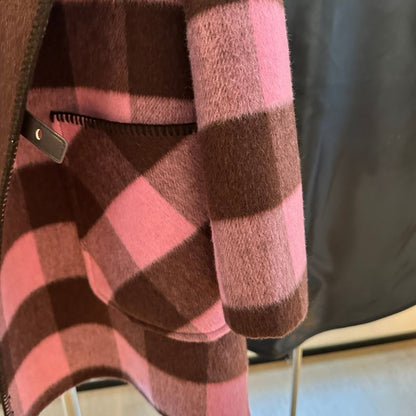 Celine Premium Wool Plaid Bathrobe Coat