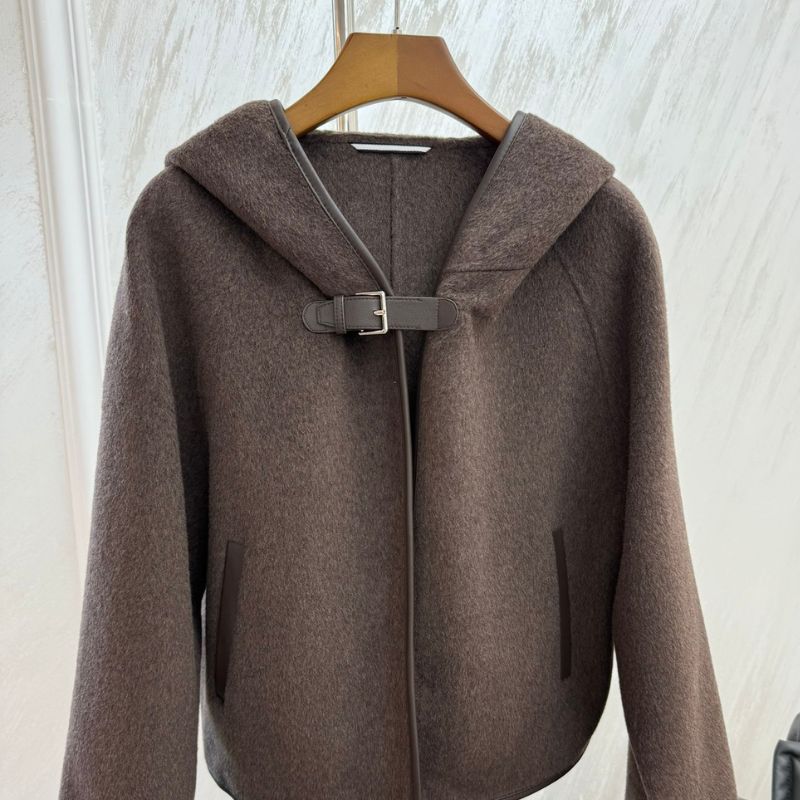 Hermes Cashmere Trim Leather Jacket