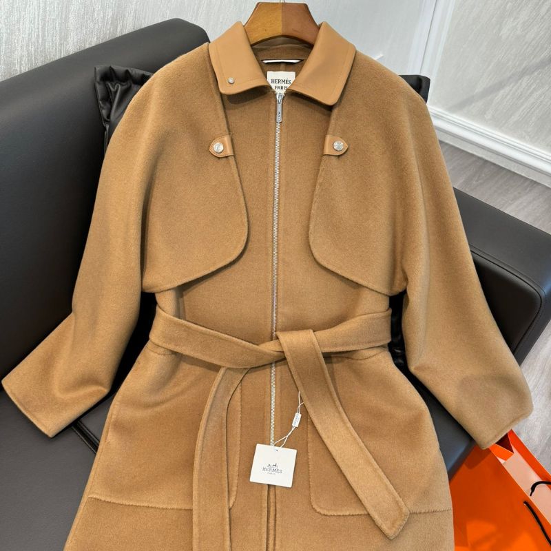 Hermes Camel Cashmere Coat