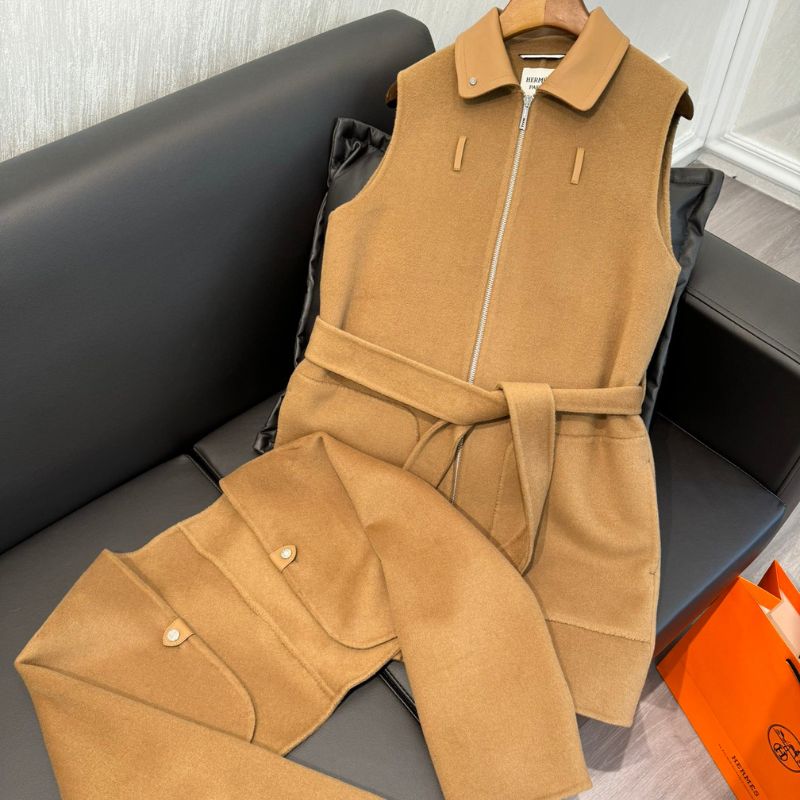 Hermes Camel Cashmere Coat