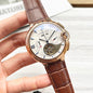 Cartier Ballon Bleu Day Date 42 Leather Strap Watch