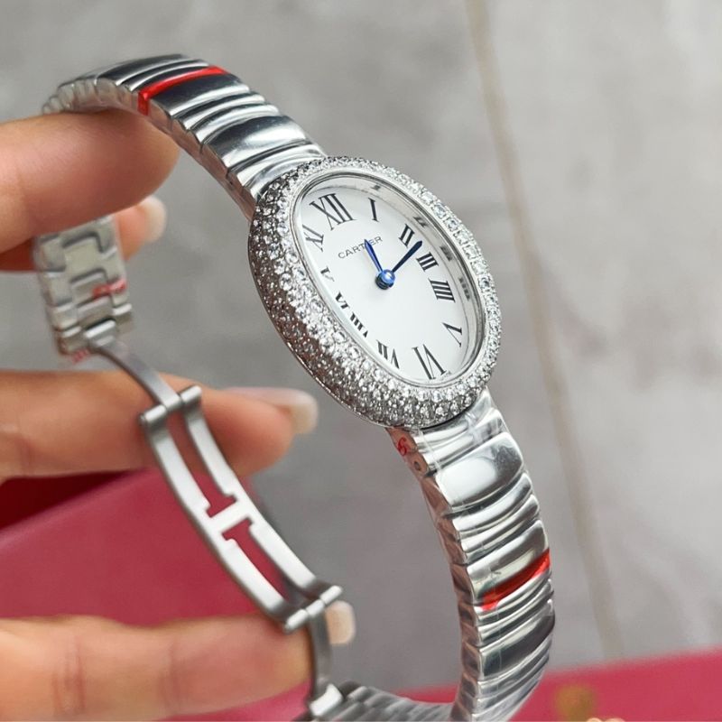 Cartier Baignoire Diamond Bezel Wrist Watch