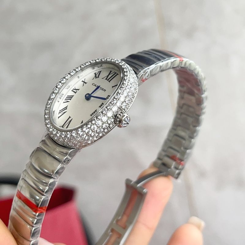Cartier Baignoire Diamond Bezel Wrist Watch