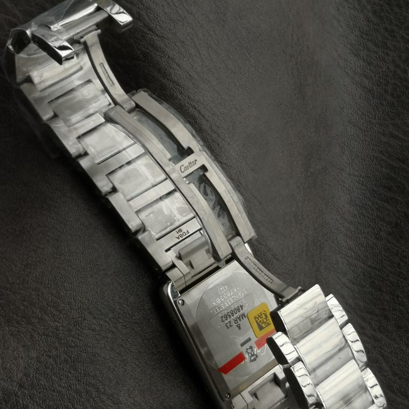 Cartier Tank Quartz Red Dial Watch