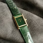 Cartier Tank Louis Green Dial Yellow Gold Watch