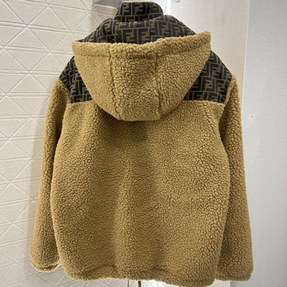 Fendi Luxe Teddy Hooded Jacket