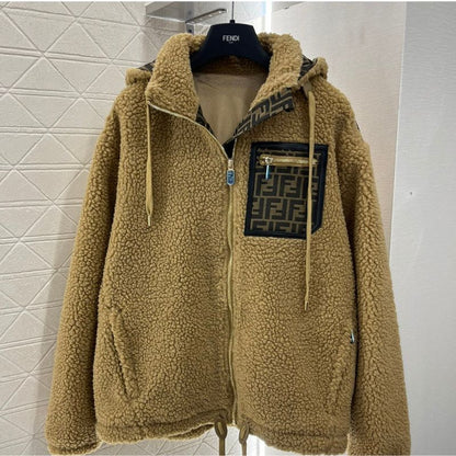 Fendi Luxe Teddy Hooded Jacket