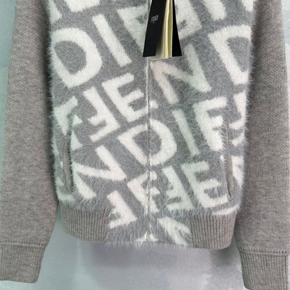 Fendi Knitted Jacquard Cardigan