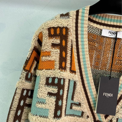 Fendi Autumn/Winter Knitted Logo Cardigan