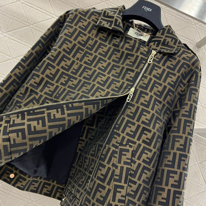 Fendi Lapel Jacquard Jacket