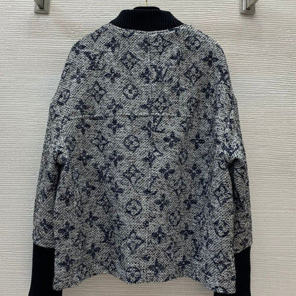 LV Monogram Logo Stand Collar Jacket