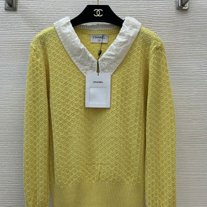 Chanel Jacquard High Collar Sweater