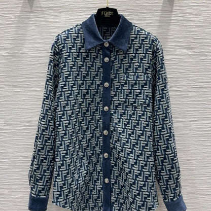 Fendi 2024AW Monogram Jacquard Denim Jacket