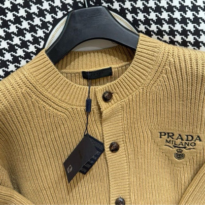 Prada 24SS Signature Wool Blend Cardigan