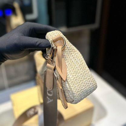 Prada Hobo Straw Underarm Bag