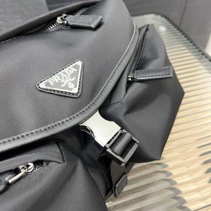 Prada Enamel Logo Recycled Nylon Crossbody Waist Bag