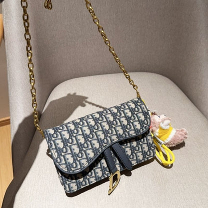 Dior Classic Jacquard Monogram Two-in-One WOC Chain Bag