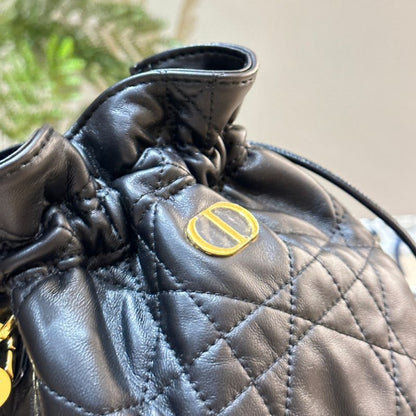 Dior Sheepskin Monogram Bucket Bag