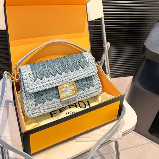 Fendi Retro Woven Baguette Bag